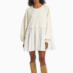Free People Eleanor Layered Sweatshirt Mini Dress